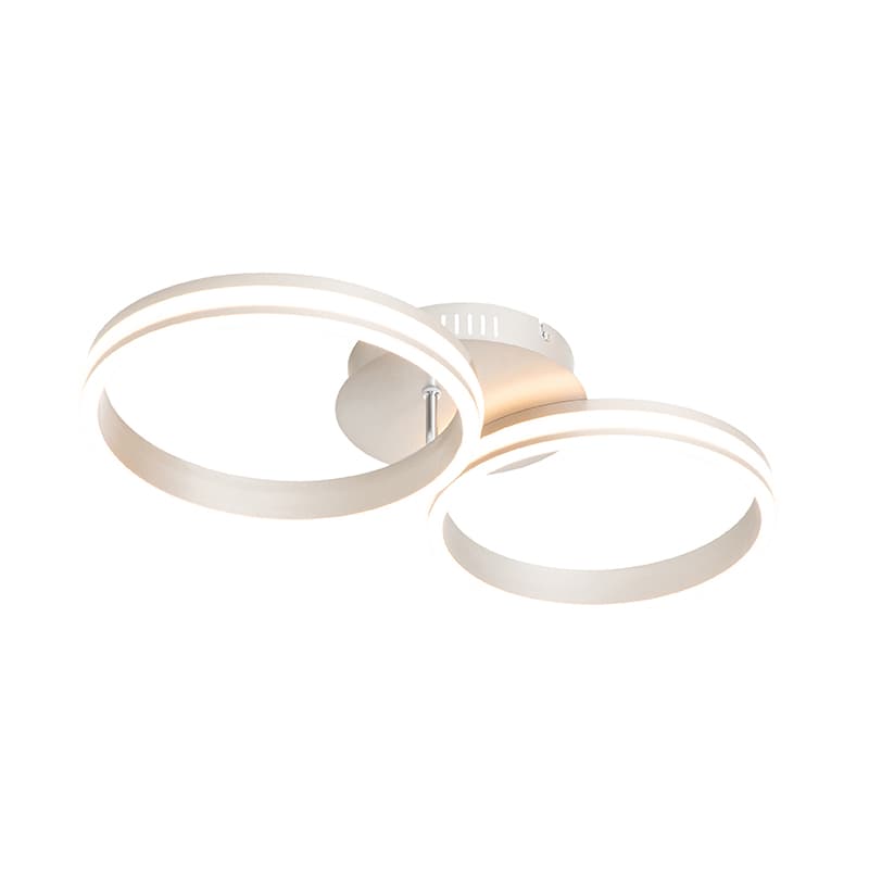 Taklampa stål inkl LED 3-stegs dimbar 2-ljus - Rondas