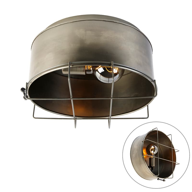 Industriell taklampa grå 35 cm - Barril