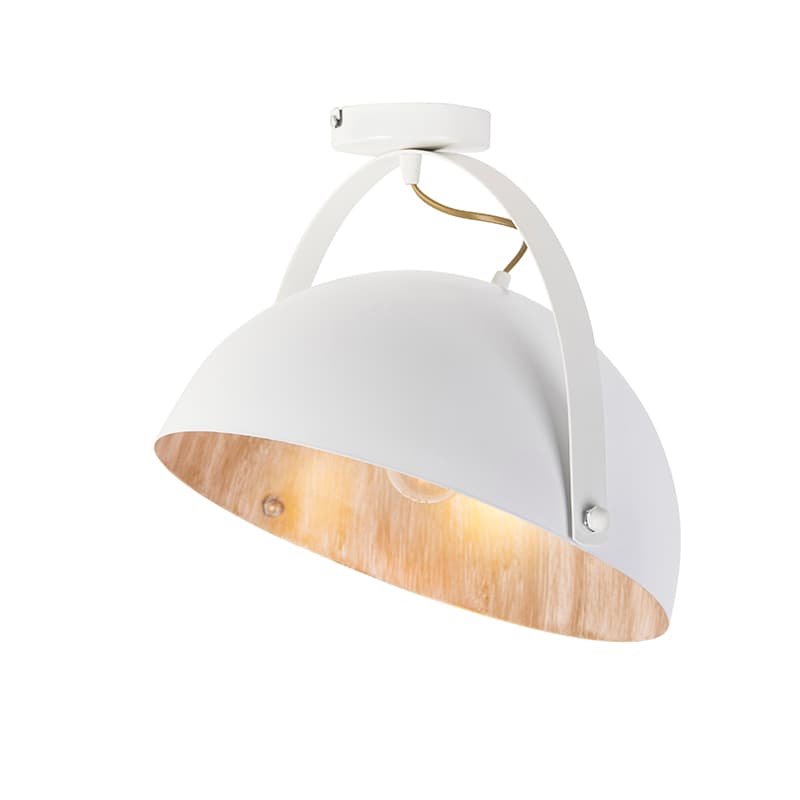 Industritaklampa vit med guld tippbar - Magna