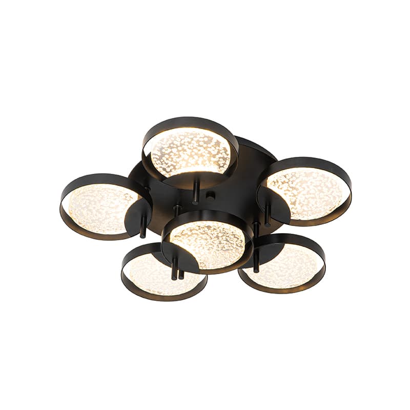 Taklampa svart 42 cm inkl LED 3-stegs dimbar - Patrick