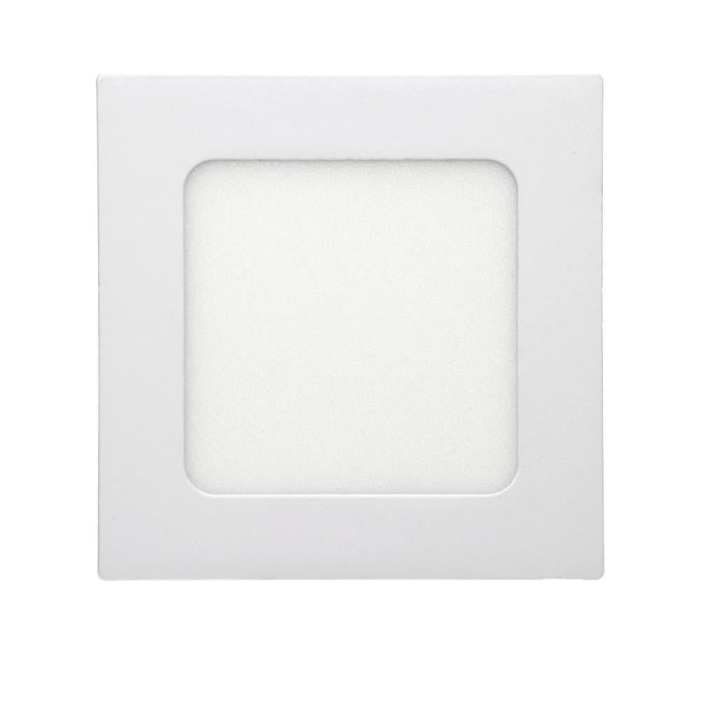 ECD Germany 3-pack LED-infälld strålkastare 6W - taktakstrålkastare ultralätt - 220-240V - SMD 2835 - 12 x 12 cm - kallvit 6500K - kvadratisk infälld
