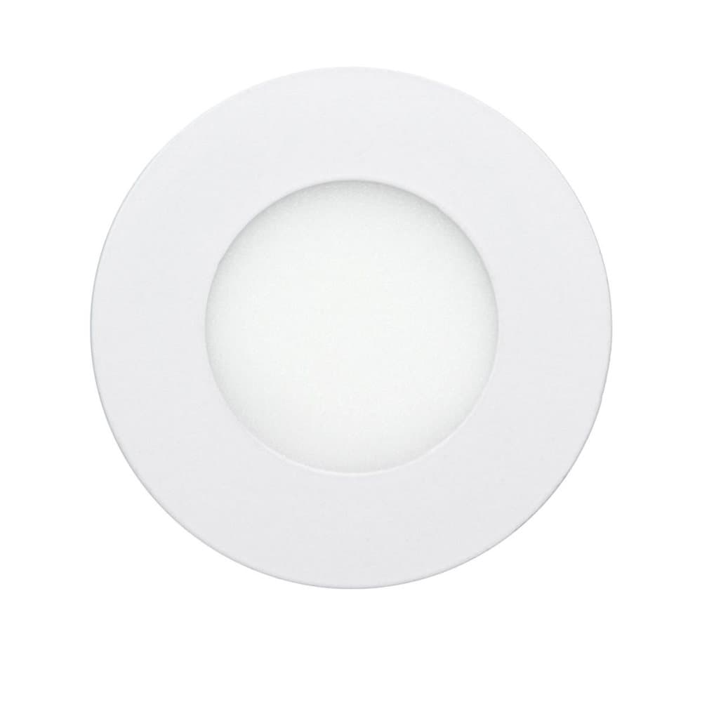 ECD Germany 4-pack LED infälld ljus 3W - panel tak spotlights Ultra - 220-240 - SMD 2835 - Ø8,5 cm - varmvit 3000K - Round infälld belysning plats för
