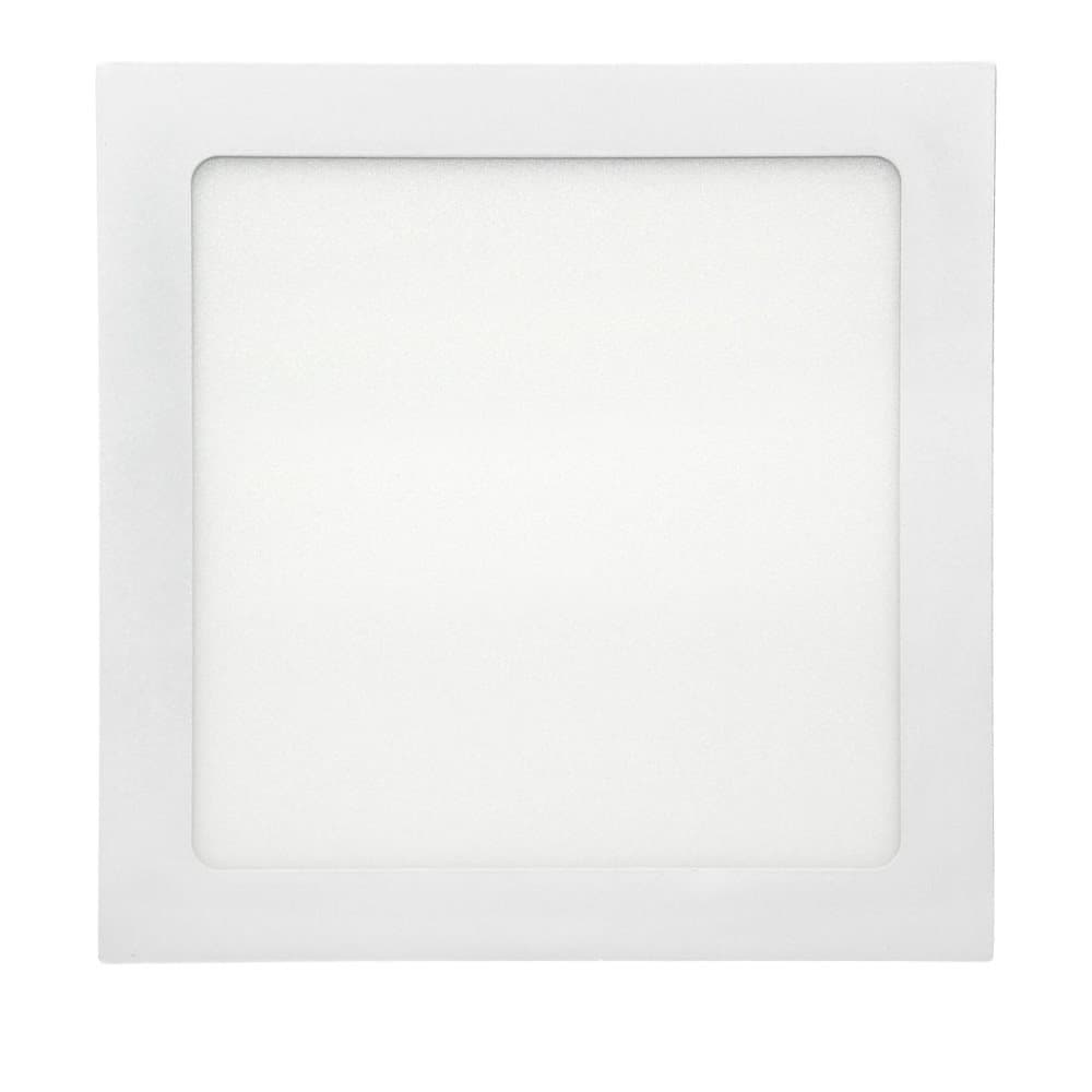 ECD Germany 5-pack LED-panel infälld spotlight 18W ersätter 90W halogen - platt ultratunn vinkel 220x220mm - varmvit 3000K -IP44- hall, badrum, kök -