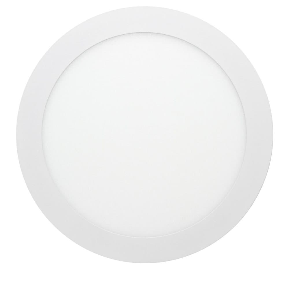ECD Germany 1-pack LED-infälld strålkastare 18W ersätter 90W halogen - platt ultralätt - rund Ø22cm - neutralvit 4000K - IP44 - hall badrumskök -