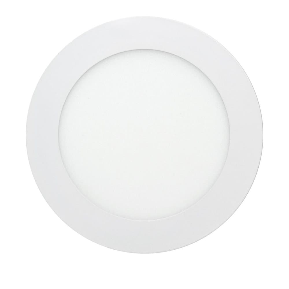 ECD Germany 6-pack LED-infälld strålkastare 9W - panel takstrålkastare ultralätt - 220-240V - SMD 2835 - Ø14,2 cm - varmvit 3000K - rund infälld