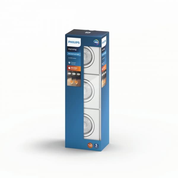 Philips Shellbark MyLiving Spotlights, 3-pakning
