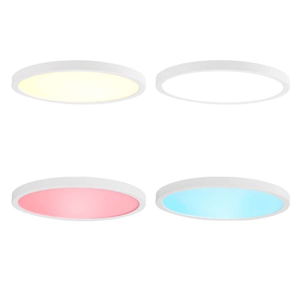 Nedis SmartLife Taklys | Wi-Fi | RGB / Varm til avkjølt hvitt | Rund | Diameter: 290 mm | 1800 lm | 2700 - 6500 K | IP20 | Energiklasse: F | Android™