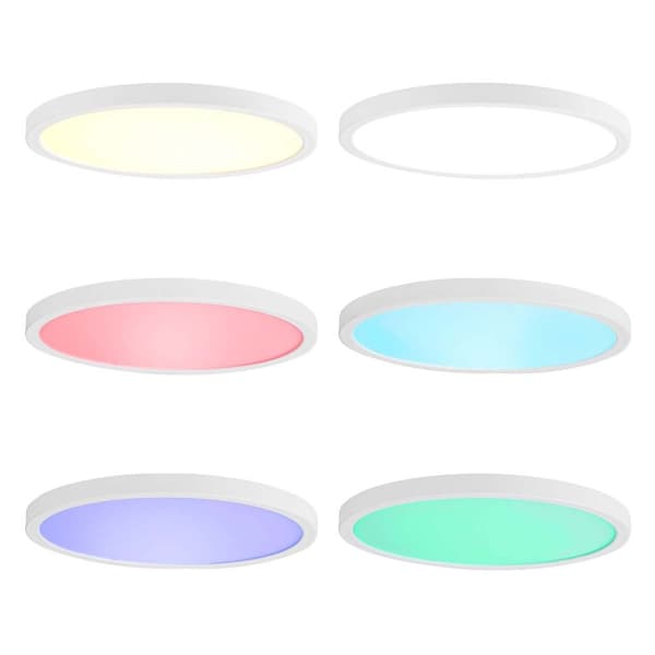 Nedis SmartLife Taklys | Wi-Fi | RGB / Varm til avkjølt hvitt | Rund | Diameter: 290 mm | 1800 lm | 2700 - 6500 K | IP20 | Energiklasse: F | Android™