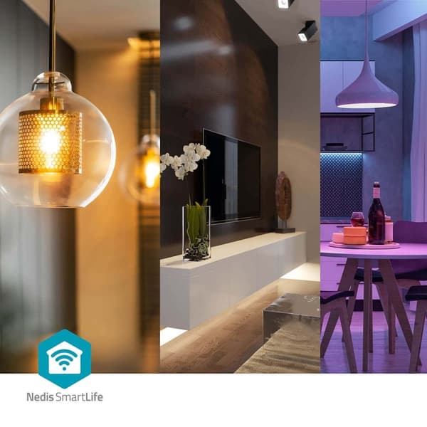 Nedis SmartLife Taklys | Wi-Fi | RGB / Varm til avkjølt hvitt | Rund | Diameter: 290 mm | 1800 lm | 2700 - 6500 K | IP20 | Energiklasse: F | Android™