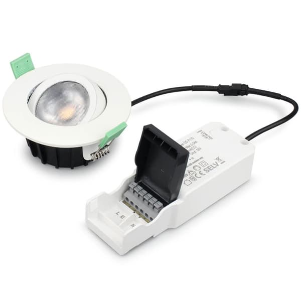 Llitt Ellen Innfelt downlight Dim-to-Warm 520lm IP65 1-pk Hvit