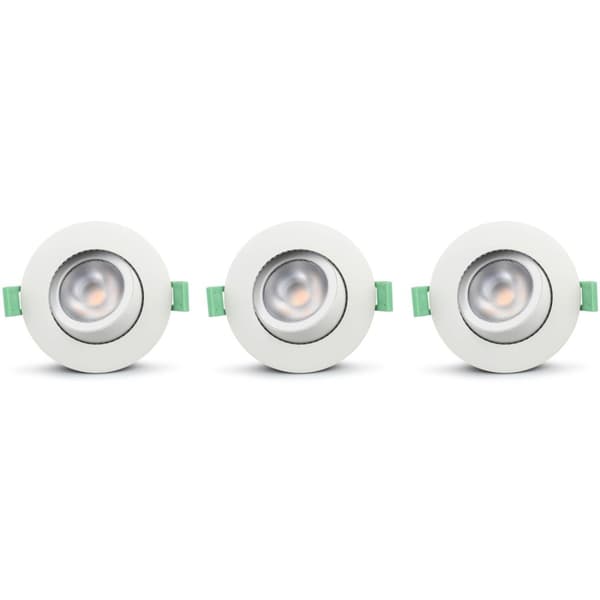 Llitt Ellen innfelt downlight dim-til-varm 520lm IP65 3-pak hvit