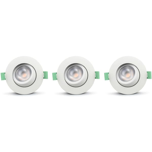 Llitt Ellen innfelt downlight dim-til-varm 520lm IP65 3-pak hvit