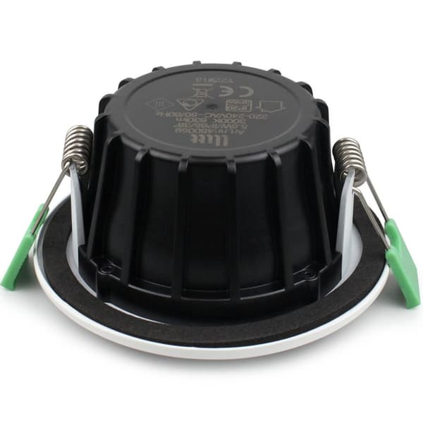 Llitt Lisa dimbar innfelt downlight 3000K 600lm IP65 1-pk hvit