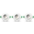 Pikkukuva 2 / 7: Llitt Sanna Dimbar Infälld downlight 3000K/4000K 520lm IP65 3-pack Vit