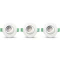 Pikkukuva 1 / 7: Llitt Sanna Dimbar Infälld downlight 3000K/4000K 520lm IP65 3-pack Vit