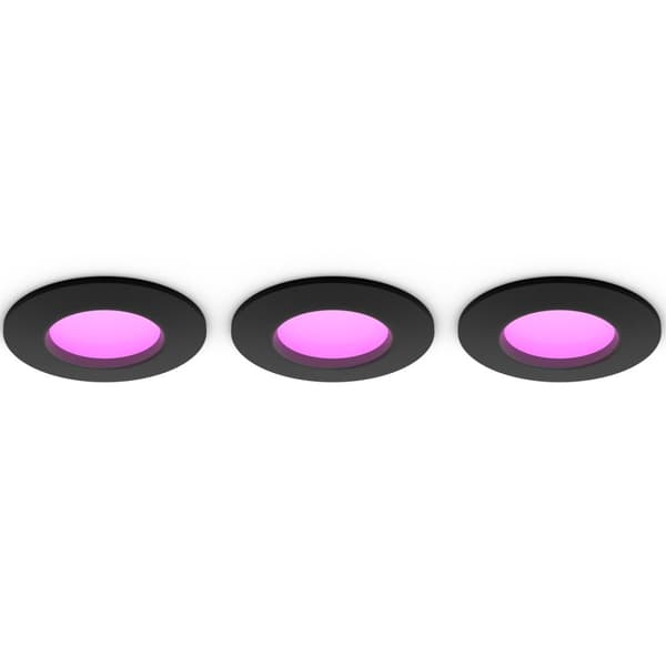 Philips Hue Slim Downlight S 90mm White and Color Ambiance Svart 3-pack