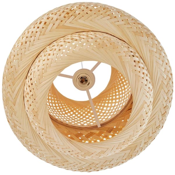 Loftlampe Lignea Lux af bambus, i boho-stil, 40W - brun