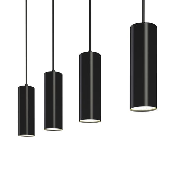Lampe Lumea, længdejusterbare kabler - sort
