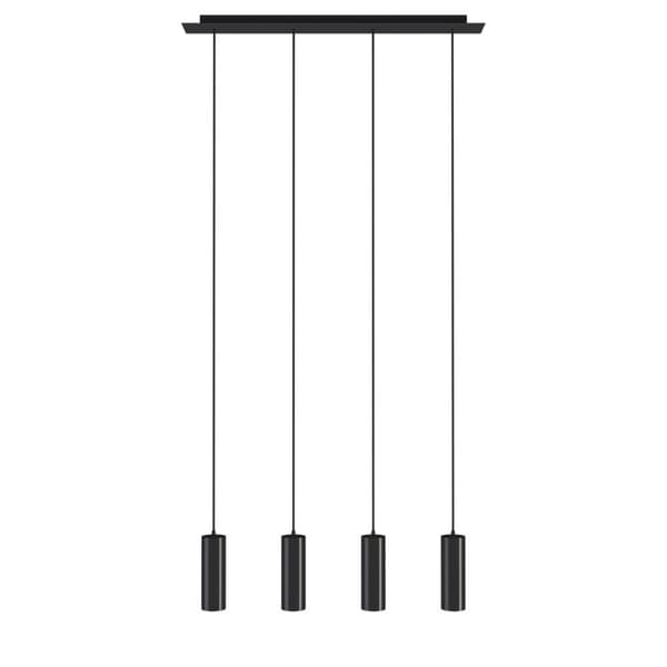 Lampe Lumea, længdejusterbare kabler - sort