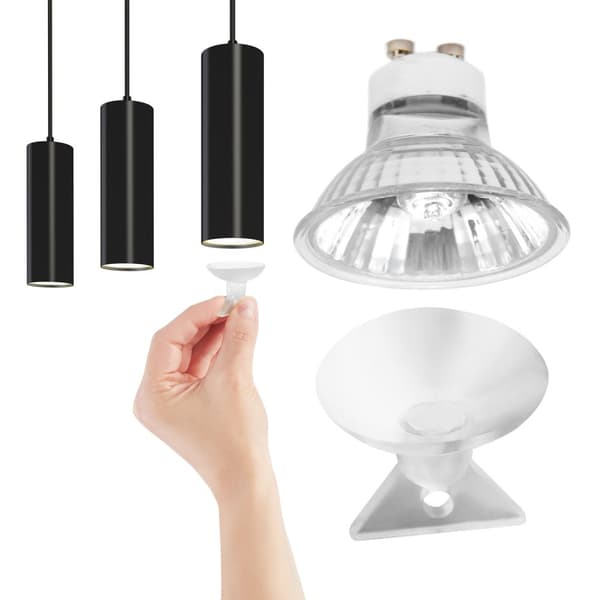 Lampe Lumea, længdejusterbare kabler - sort