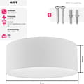 Miniatyrbild 6 av 11: Taklampa Circum, plafond i linne - vit