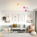 Miniatyrbild 7 av 11: Taklampa Circum, plafond i linne - vit
