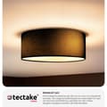 Miniatyrbild 5 av 11: Taklampa Circum, plafond i linne - svart