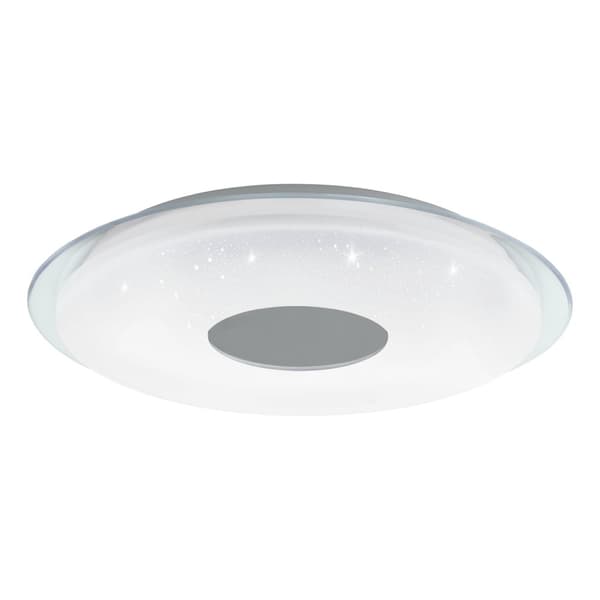 Eglo Totari-Z taklampe krom og hvit med krystalleffekt Ø56 - TW - Zigbee, Bluetooth