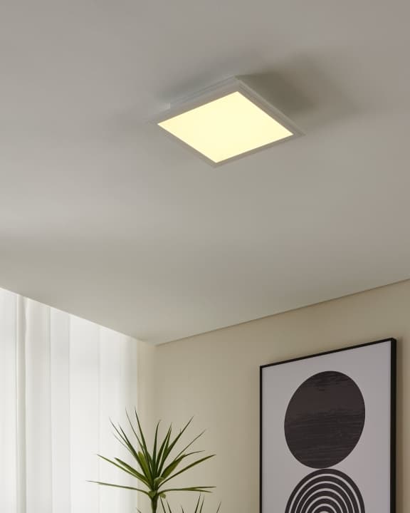Eglo Salobrena-Z panel hvit 30x30 - TW - Zigbee, Bluetooth Hvit