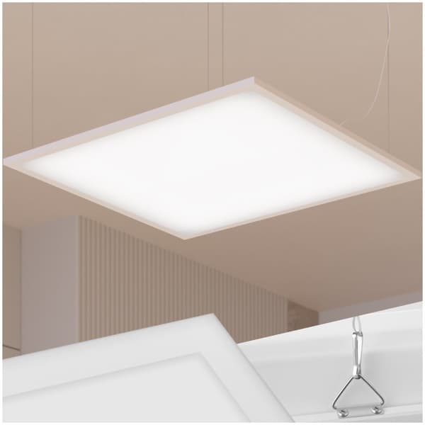 LED-panel Lucerna, ultratunn, varmvit, strömsnål - 62 x 62 cm