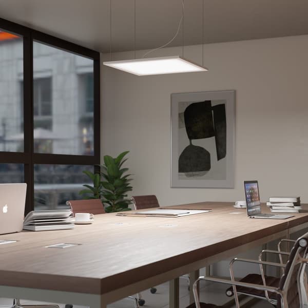 LED panel Lucerna, ultraflad, varm hvid, strømbesparende - 45 x 45 cm
