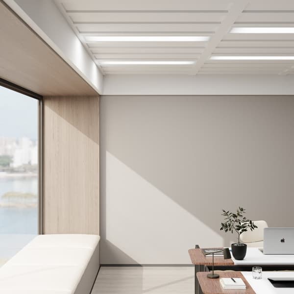 LED panel Lucerna, ultraflad, varm hvid, strømbesparende - 119,5 x 29,5 cm
