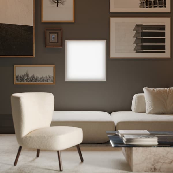 LED panel Lucerna, ultraflad, varm hvid, strømbesparende - 62 x 62 cm