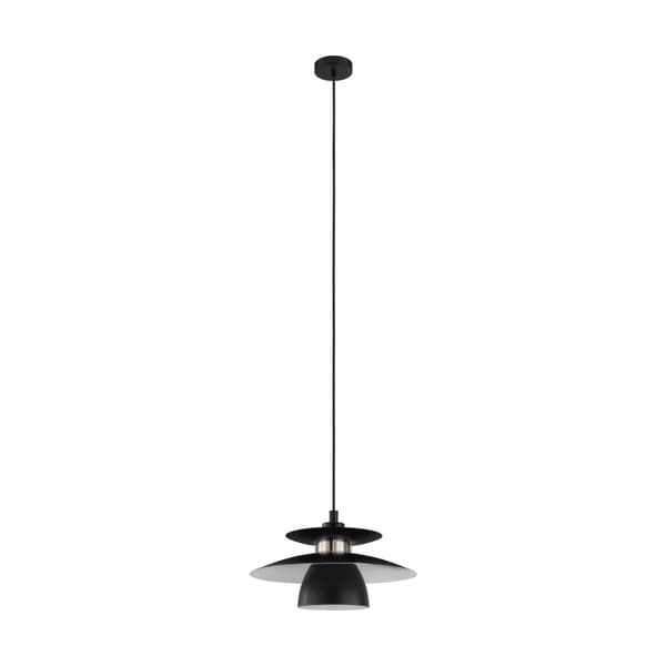 Eglo BRENDA PENDANT - BLACK - Ø320, satineret nikkel