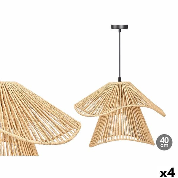 Taklys 24B513 Svart Naturell Metall Papir 40 W 41 x 30 x 41 cm (4 enheter)