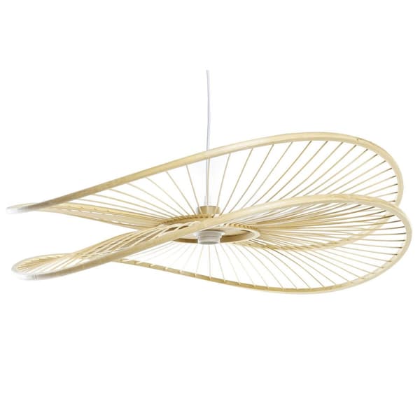 Taklampa DKD Home Decor Naturell Bambu 50 W 70 x 65 x 23 cm