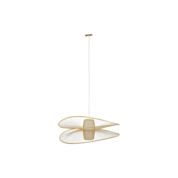 Loftslampe DKD Home Decor Hvid Natur Bambus 50 W 100 x 100 x 32 cm