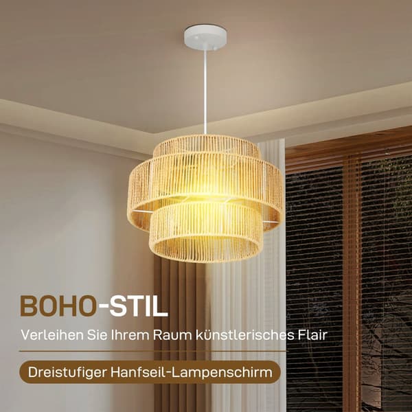 Pendel Lampe, 40x40x177 cm, Brun