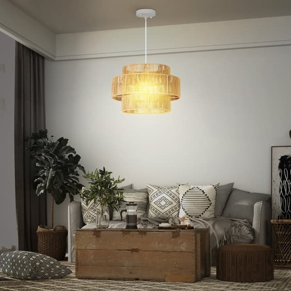 Pendel Lampe, 40x40x177 cm, Brun