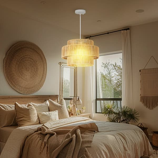 Pendel Lampe, 40x40x177 cm, Brun