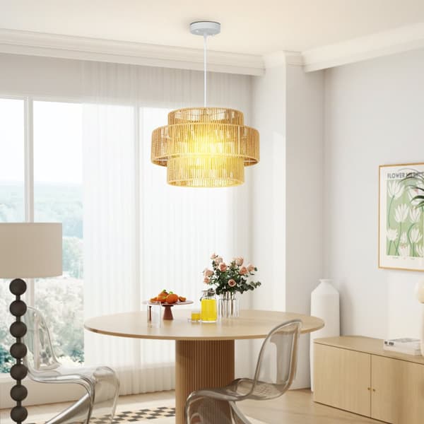 Pendel Lampe, 40x40x177 cm, Brun