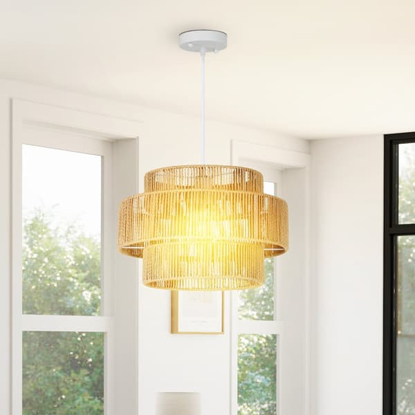 Pendel Lampe, 40x40x177 cm, Brun
