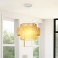Miniatyrbillede 9 af 9: Pendel Lampe, 40x40x177 cm, Brun