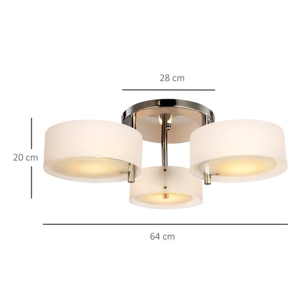 Kattokohdevalaisin, LED, Ø64xK20 cm, valkoinen