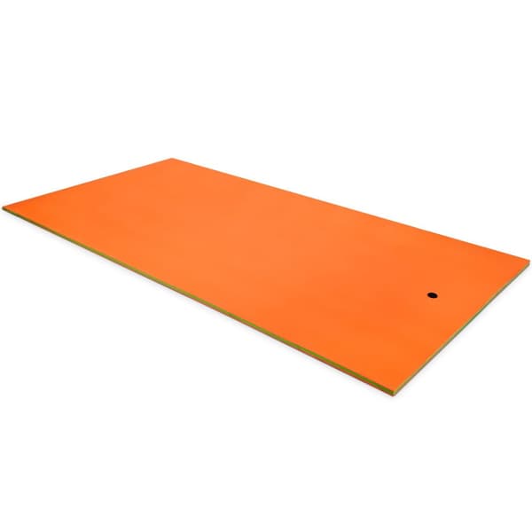 Flytande vattenmatta, 137x72x1,5 tum, Orange