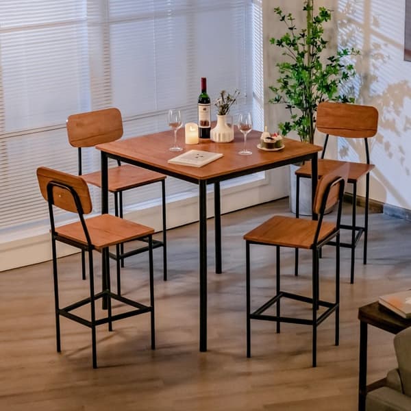 Ruokailuryhmä, 90x90x90 cm, Saksanpähkinä