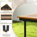 Miniatyrbillede 4 af 8: Udendørs bord, 200x90x75 cm, Naturlig sort