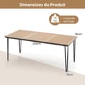 Miniatyrbillede 8 af 8: Udendørs bord, 200x90x75 cm, Naturlig sort