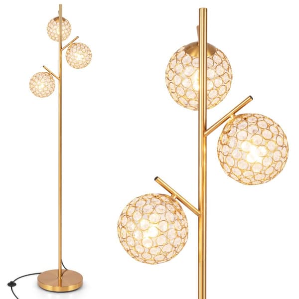 Golvvamp, 28x28x169 cm, Guld