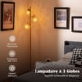 Miniatyrbild 1 av 8: Golvvamp, 28x28x169 cm, Guld